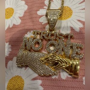 Trust No One bling bling necklace.